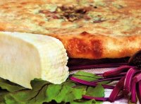 Осетинский пирог с листьями свеклы, зеленью и осетинским сыром